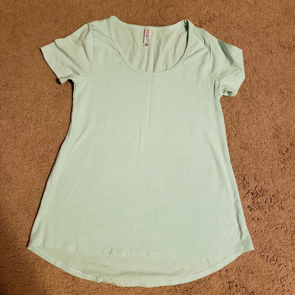 Womens xxs teal lularoe classic tee